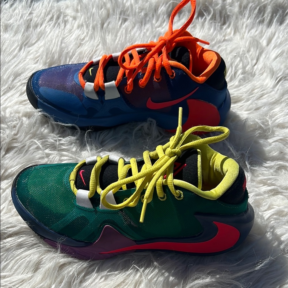 Nike Zoom Freak 1 Roots Vibrant Multicolor Athletic Sneakers big kids 3.5 EUC - Picture 11 of 17